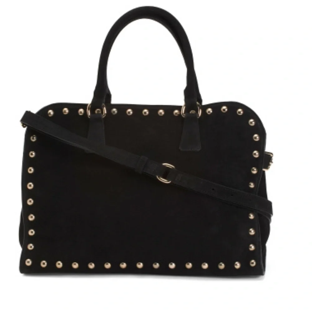 🖤CLAUDIA Made In Italy Suede Studded Annalou Satchel🖤NWT